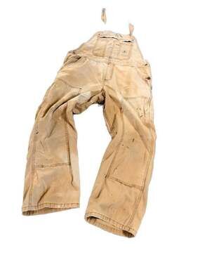 Vintage Carhartt Distressed R01 Duck Bib Overalls Double Knee XL 36/38 x 32